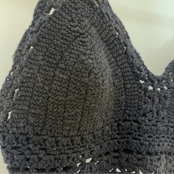 A&F Crochet Bodice Bralette Cropped Tank Top - Picture 3 of 8